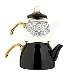 Çaydan Sarina Emaye 5451 2 li Black Gold